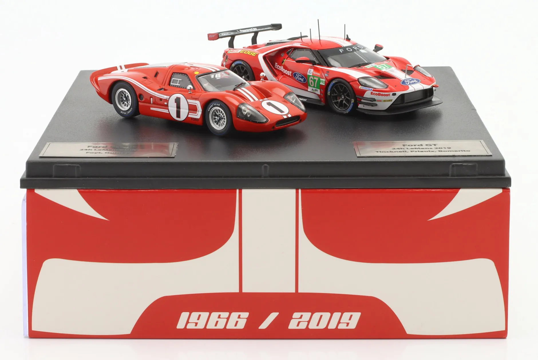 2-Car Set 24h LeMans: Ford GT40 #1 1967 & Ford GT #67 2019 1:43 Ixo