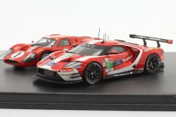 2-Car Set 24h LeMans: Ford GT40 #1 1967 & Ford GT #67 2019 1:43 Ixo