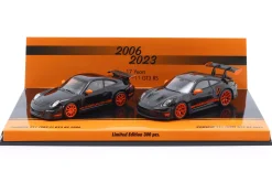 2-Car Set 17 Jahre Porsche 911 GT3 RS: 997.1 (2006) & 992 (2023) 1:43 Minichamps