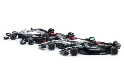 4-Car Set Mercedes-AMG Petronas Lewis Hamilton Formel 1 2019-2024 1:43 Bburago