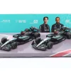 2-Car Set Mercedes: Hamilton #44 & Russell #63 Formel 1 2024 1:43 Bburago