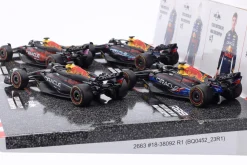 4-Car Set M. Verstappen Red Bull Racing Formel 1 Weltmeister 2023-2024 1:43 Bburago