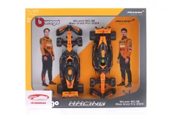 2-Car Set Norris #4 & Piastri #81 McLaren MCL38 Miami GP Formel 1 2024 1:24 Bburago