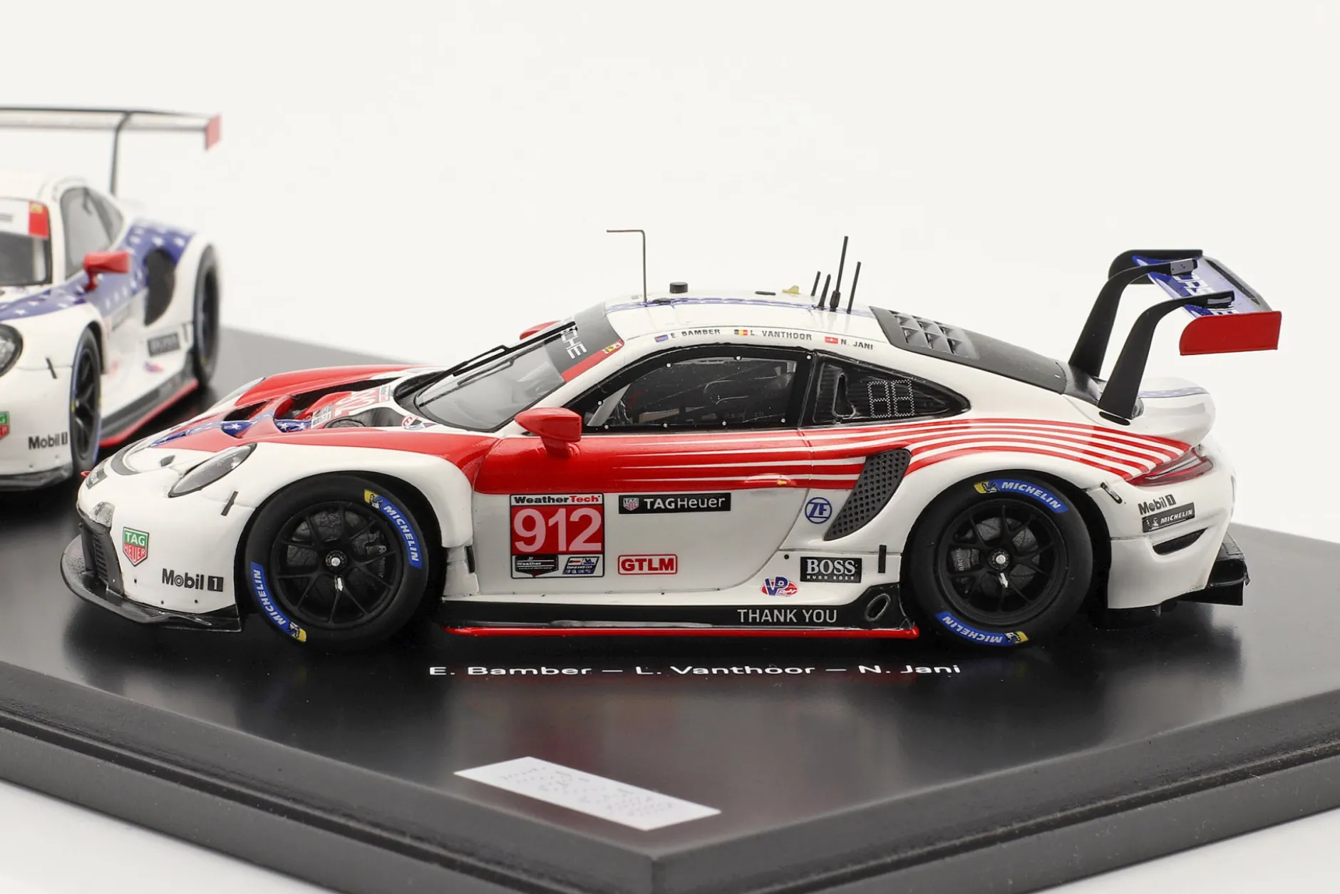 2-Car Set Porsche 911 RSR #911 & #912 12h Sebring 2020 1:43 Spark