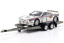 3-Car Set Rallye Monte Carlo 1983: Fiat 242 & Lancia 037 Rally #1 mit Trailer 1:18 OttOmobile