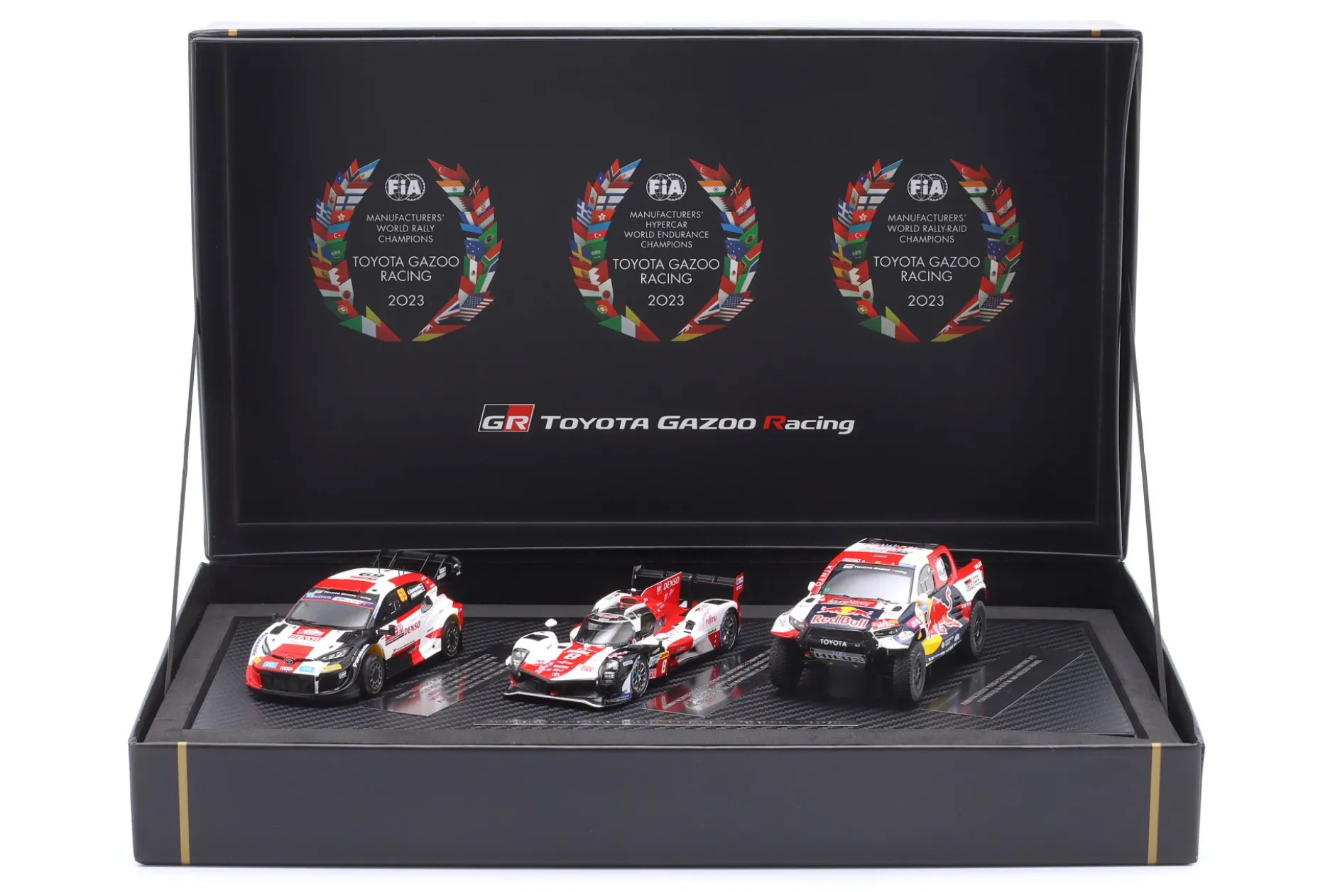 3-Car Set Toyota Gazoo Racing Triple Champion 2023 1:43 Spark