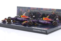 2-Car Set Verstappen #1 & Perez #11 Las Vegas GP Formel 1 Weltmeister 2023 1:43 Minichamps