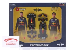 2-Car Set Verstappen #1 & Perez #11 Red Bull RB20 Formel 1 2024 1:43 Bburago