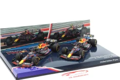 2-Car Set Verstappen #1 & Perez #11 USA GP Formel 1 Weltmeister 2023 1:43 Minichamps