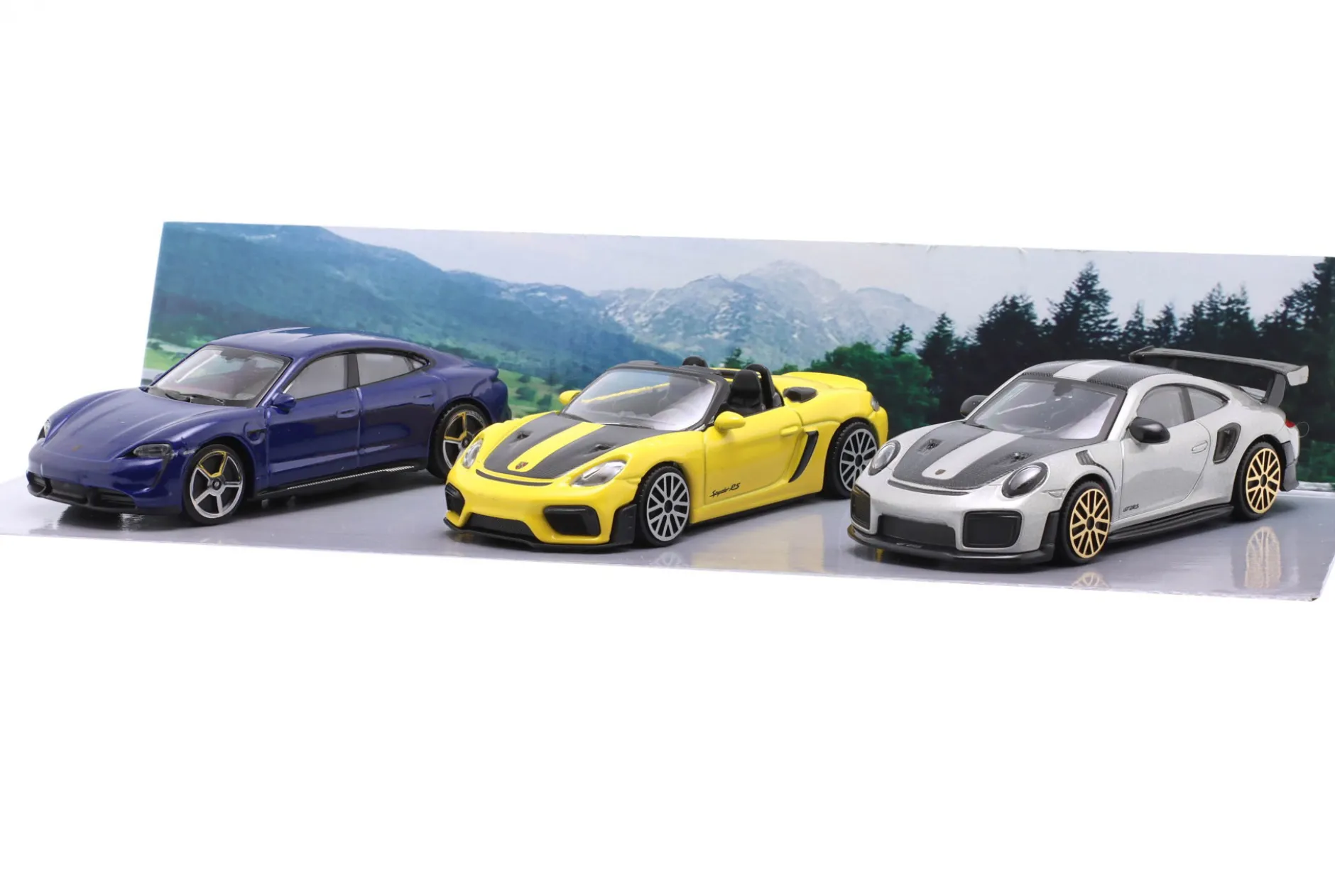 3-Car Set: 2x Porsche 911 (992) & 1x Porsche 718 (982) 1:43 Bburago