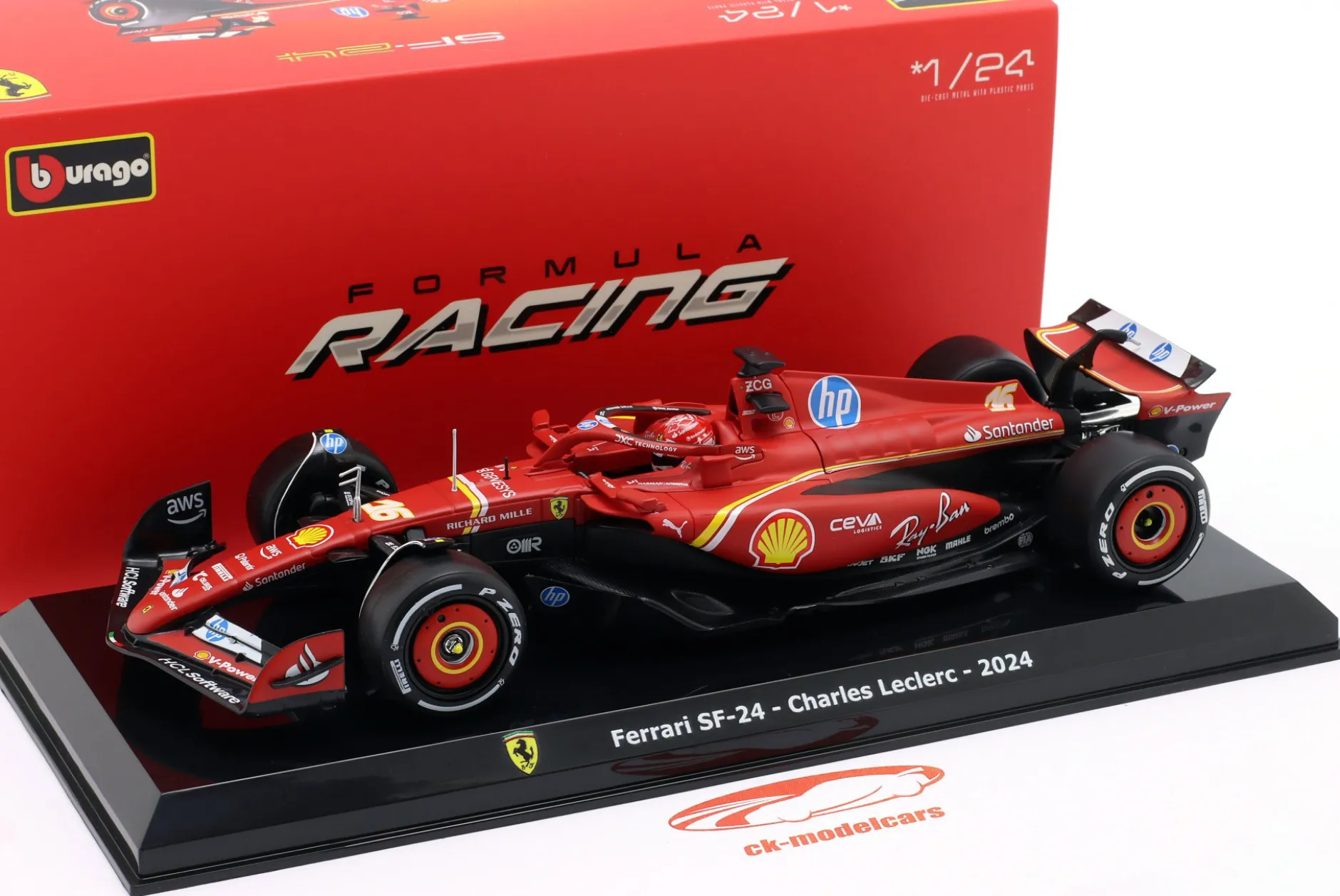 Charles Leclerc Ferrari SF-24 #16 Formel 1 2024 1:24 Bburago