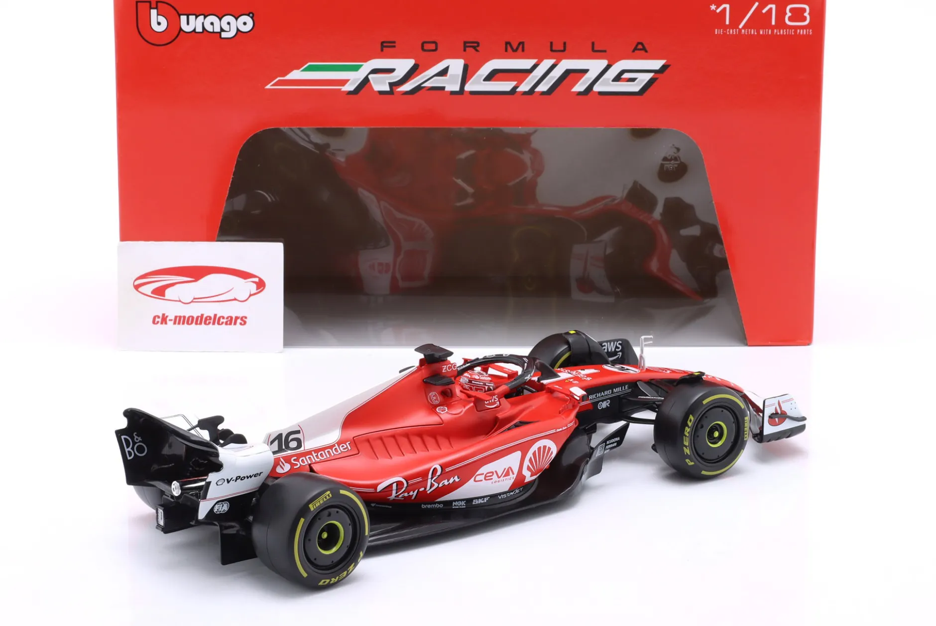 Charles Leclerc Ferrari SF-23 #16 2nd Las Vegas GP Formel 1 2023 1:18 Bburago