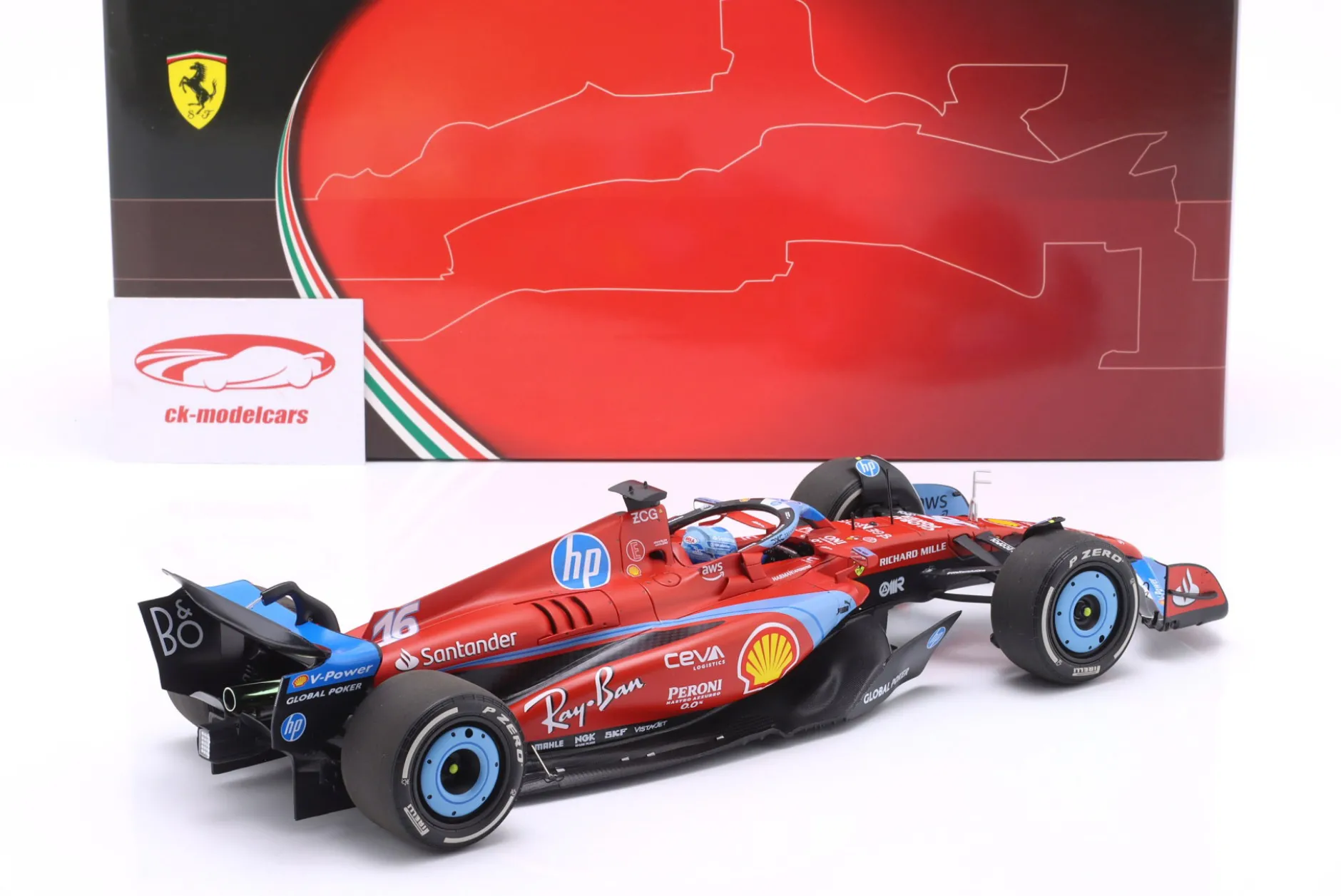 Charles Leclerc Ferrari SF-24 #16 3rd Miami GP Formel 1 2024 1:18 BBR