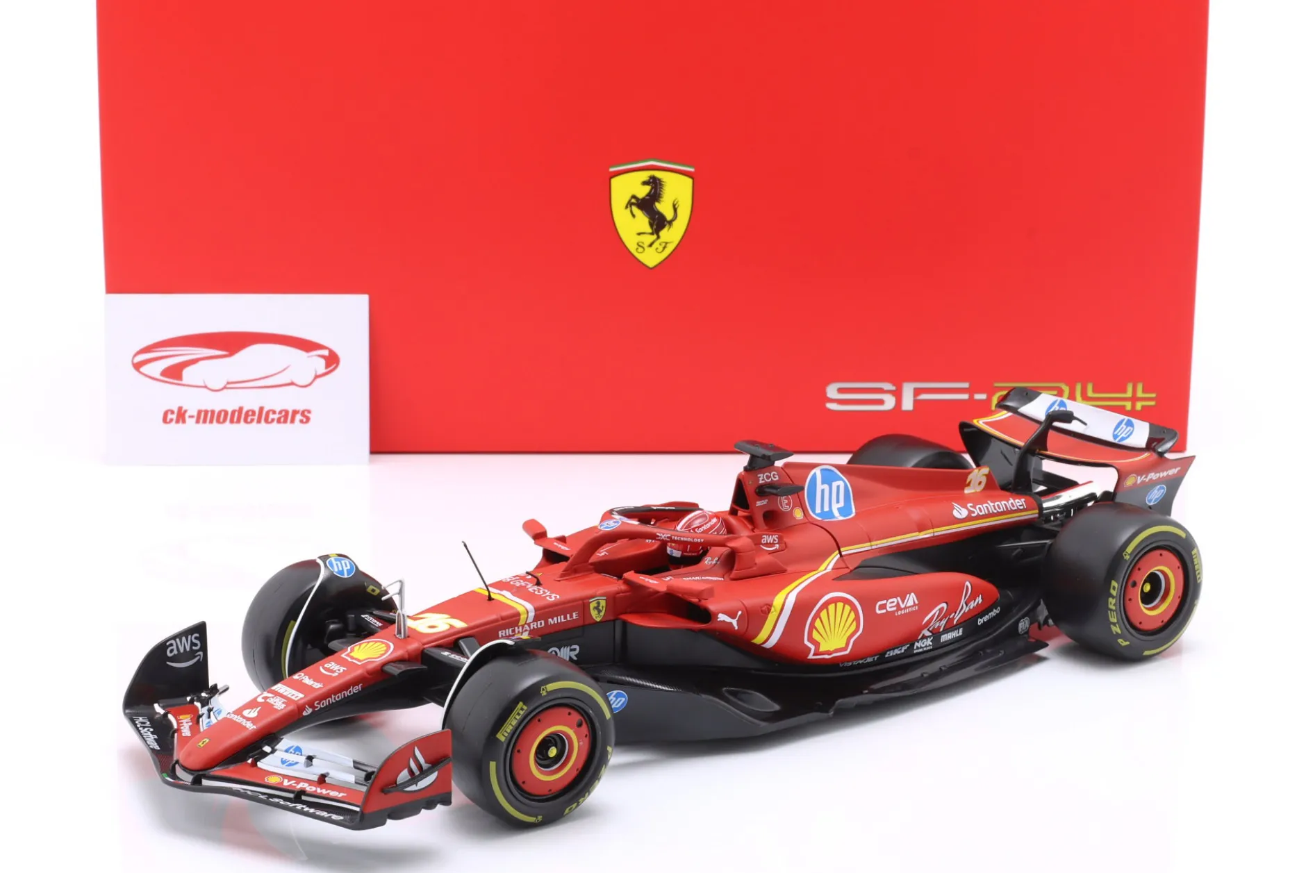 Charles Leclerc Ferrari SF-24 #16 3rd Imola GP Formel 1 2024 1:18 Bburago