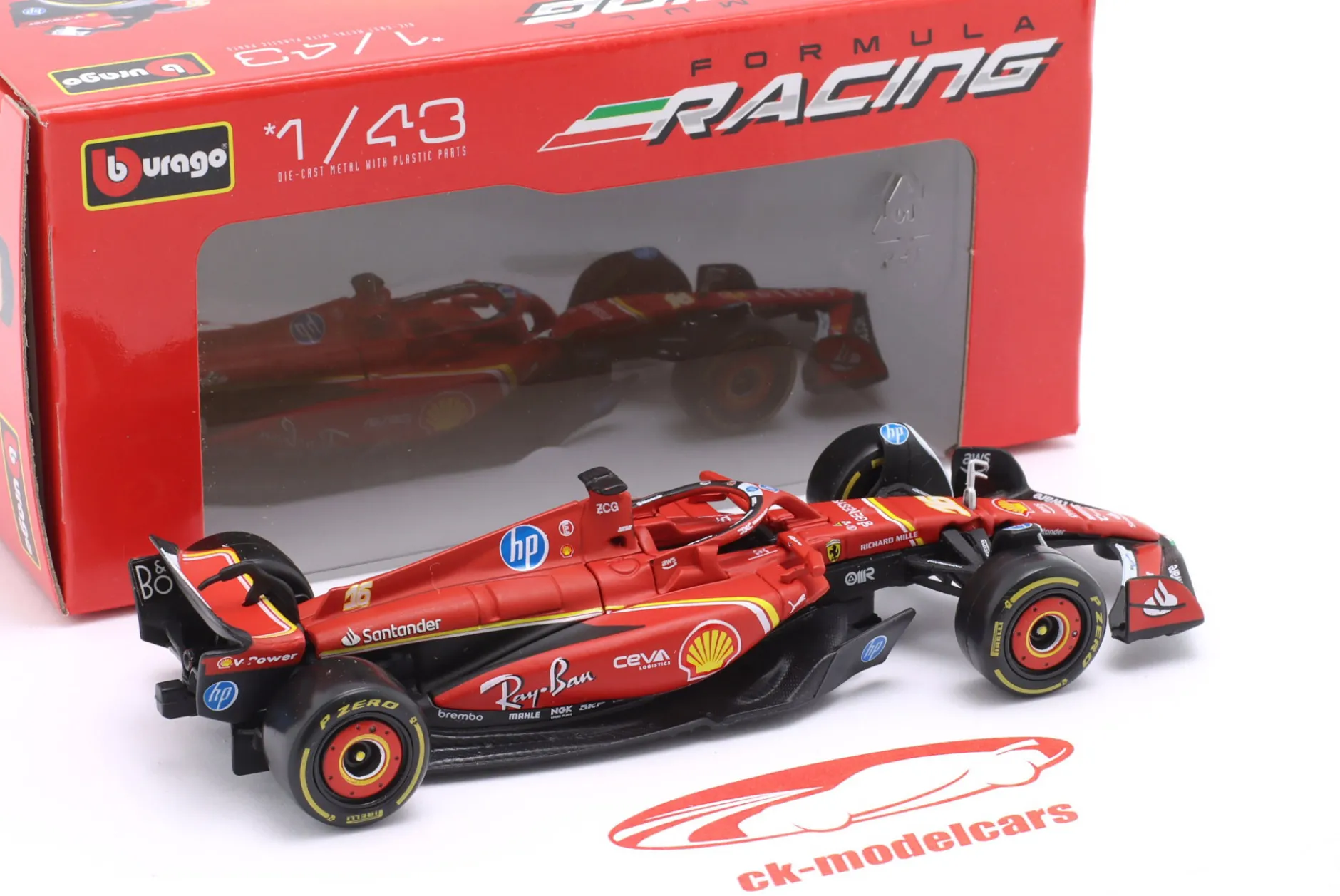 Charles Leclerc Ferrari SF-24 #16 3rd Imola GP Formel 1 2024 1:43 Bburago