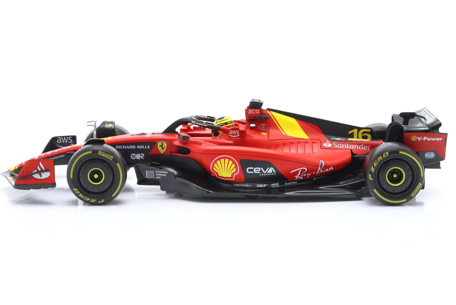 Charles Leclerc Ferrari SF-23 #16 4th Italien GP Formel 1 2023 1:18 Bburago