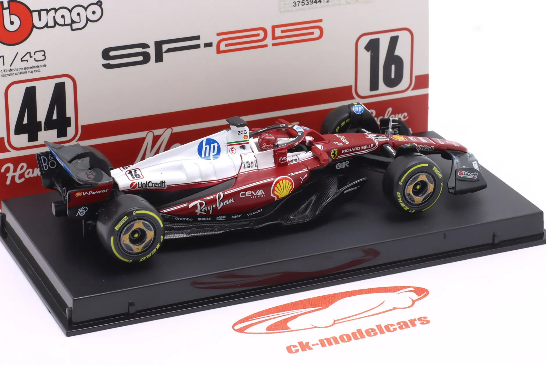Charles Leclerc Ferrari SF-25 #16 4th Italien GP Formel 1 2025 1:43 Bburago