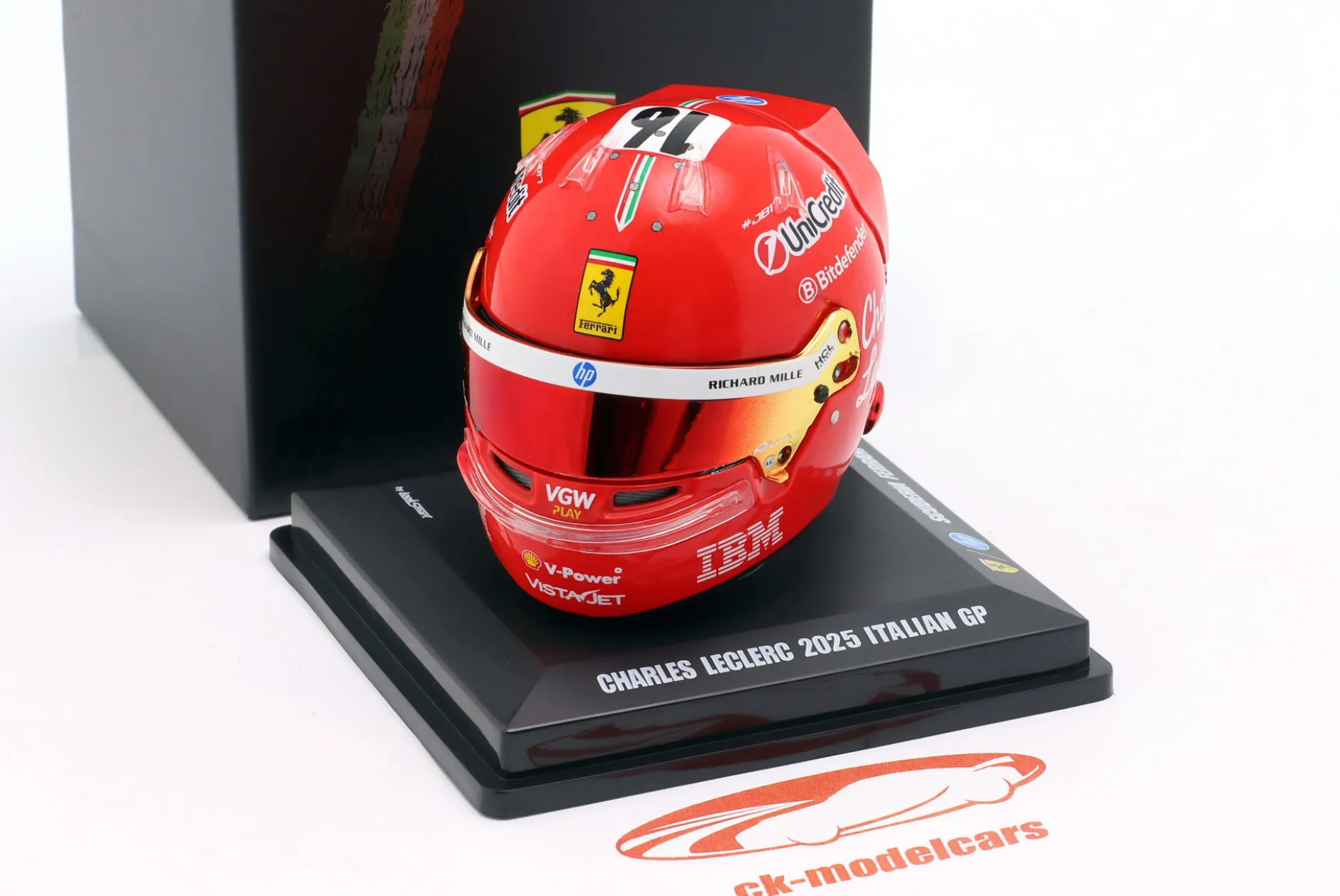 Charles Leclerc Scuderia Ferrari #16 4th Italien GP Formel 1 2025 Helm 1:5 LookSmart