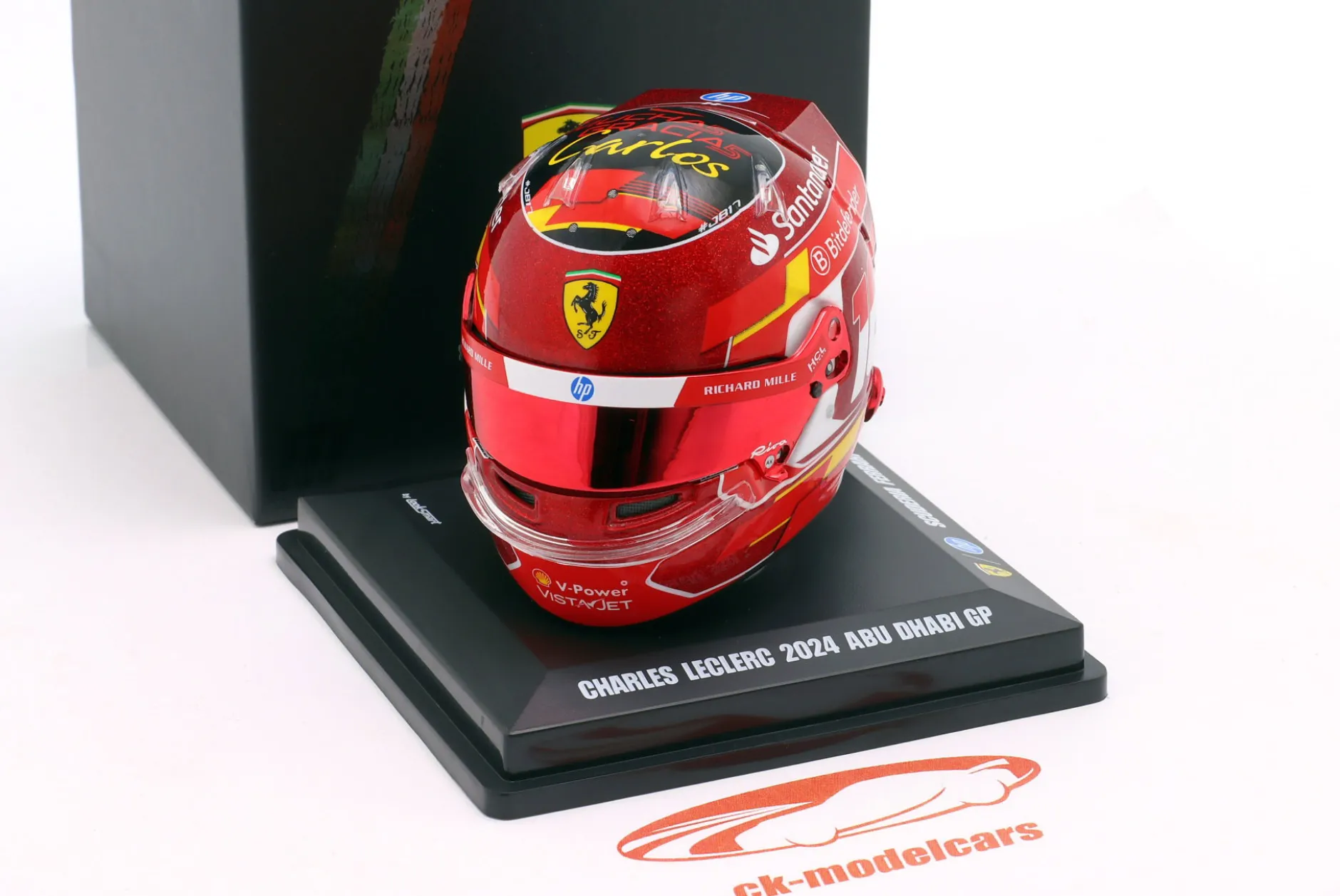 Charles Leclerc Scuderia Ferrari #16 3rd Abu Dhabi GP Formel 1 2024 Helm 1:5 LookSmart