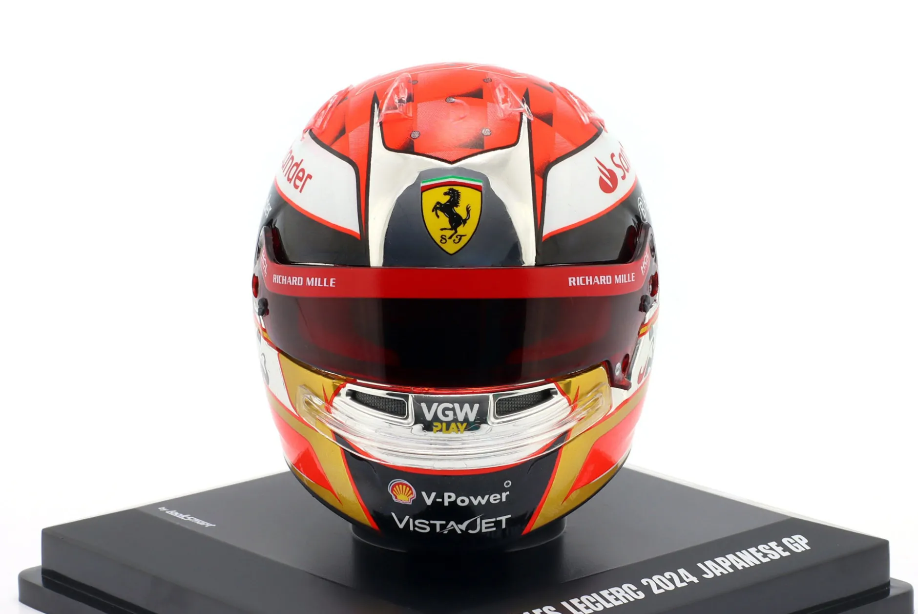 Charles Leclerc Scuderia Ferrari #16 4th Japan GP Formel 1 2024 Helm 1:5 LookSmart