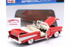 Chevrolet Bel Air Convertible Baujahr 1957 rot 1:18 Maisto