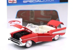 Chevrolet Bel Air Convertible Baujahr 1957 rot 1:18 Maisto