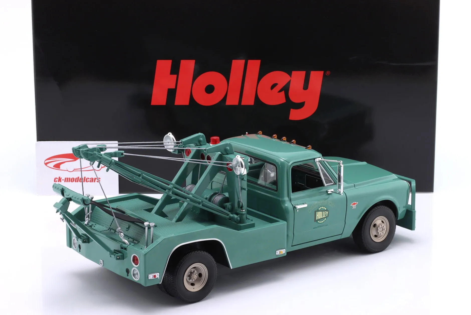 Chevrolet C-30 Abschleppwagen Holley Speed Shop 1967 grün 1:18 Greenlight