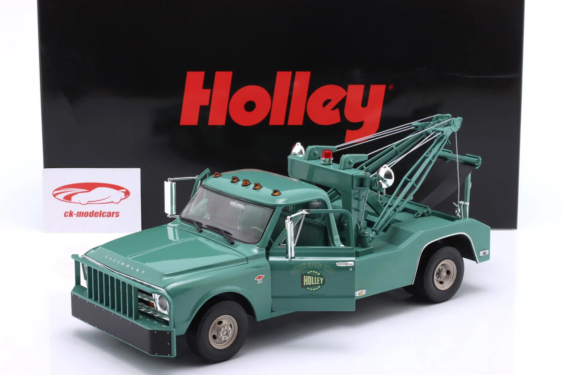 Chevrolet C-30 Abschleppwagen Holley Speed Shop 1967 grün 1:18 Greenlight