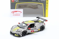 Chevrolet Corvette C8.R #4 Presentation Car 2020 grau / gelb 1:24 Bburago