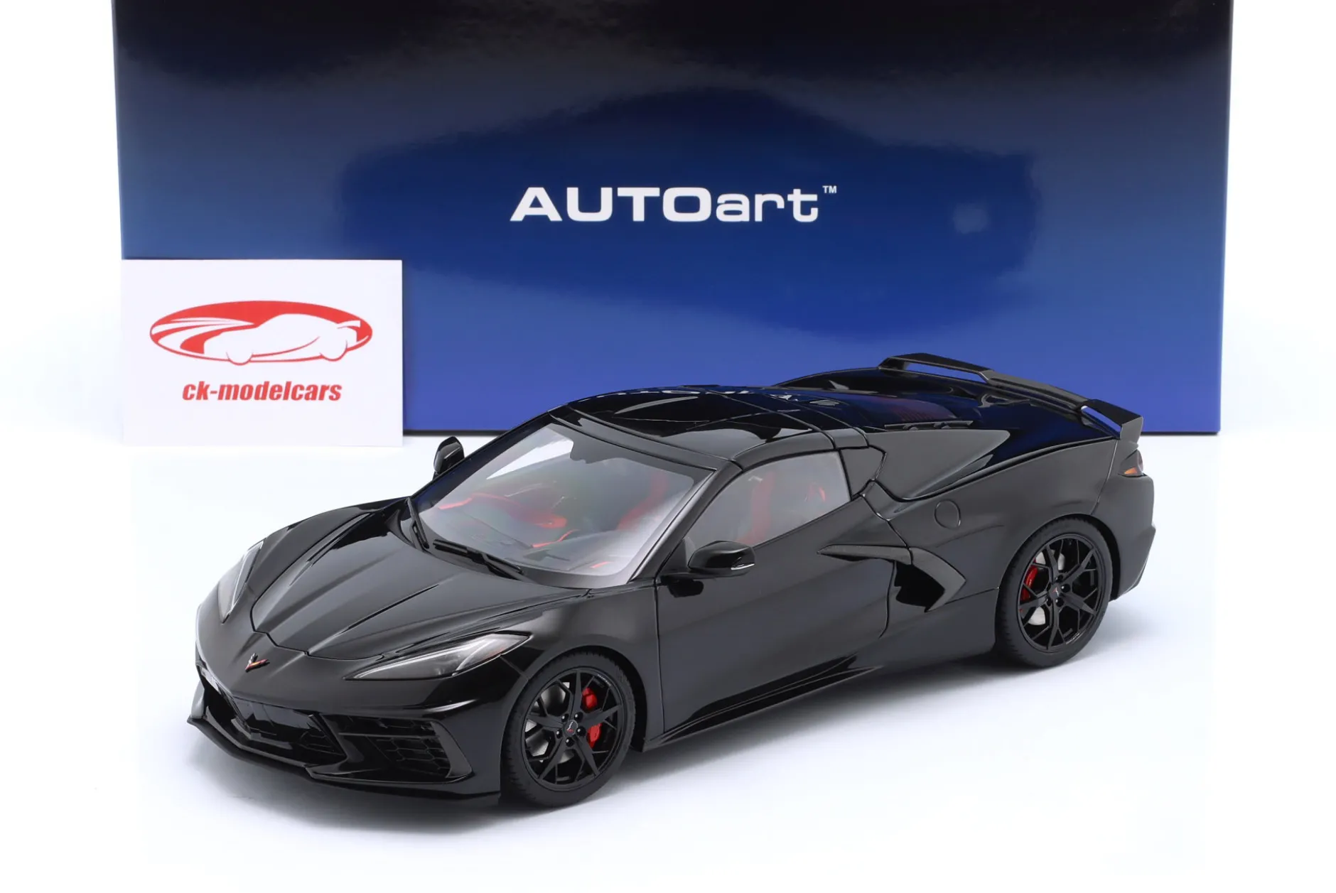Chevrolet Corvette C8 Stingray Z51 Baujahr 2020 schwarz 1:18 AUTOart