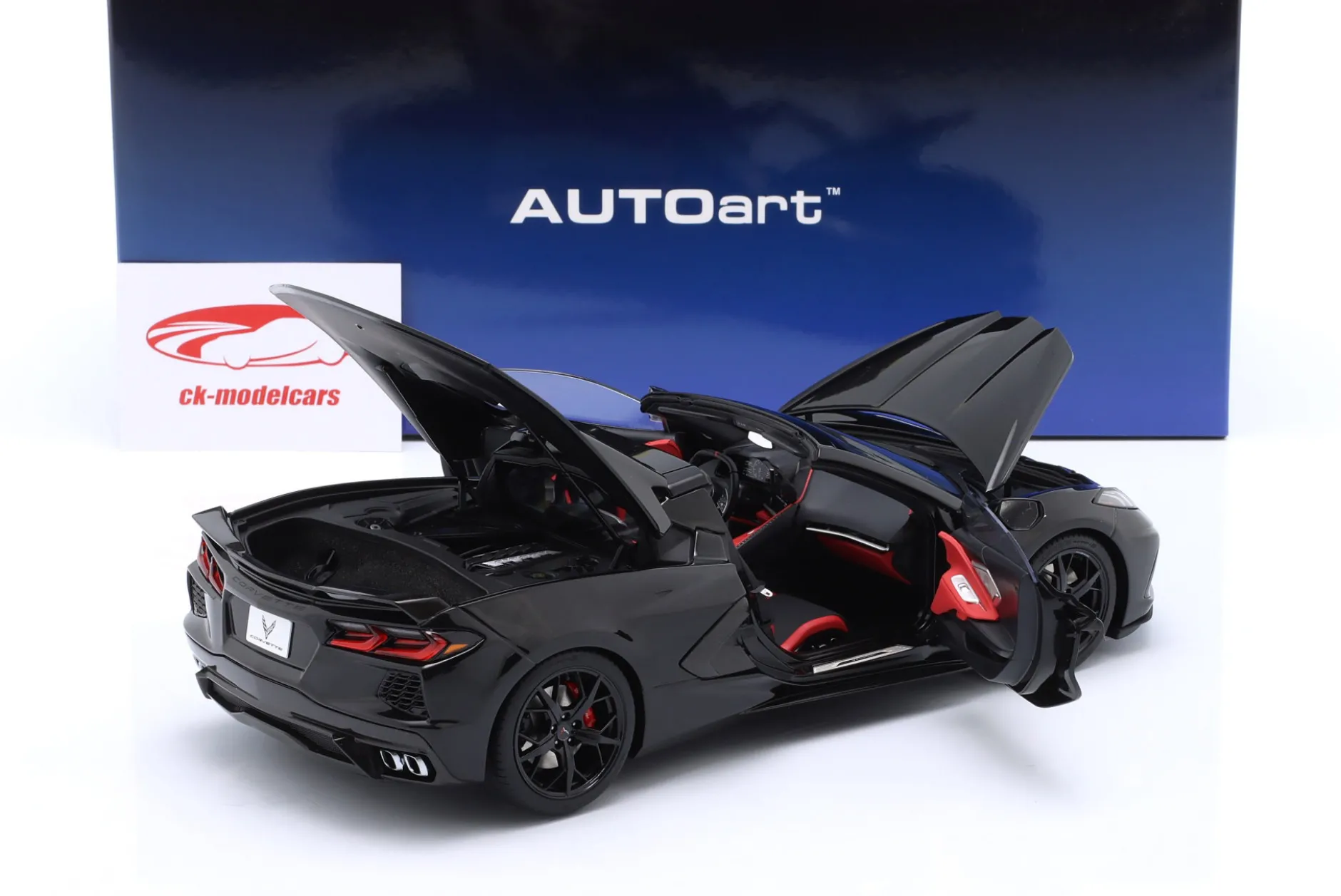 Chevrolet Corvette C8 Stingray Z51 Baujahr 2020 schwarz 1:18 AUTOart