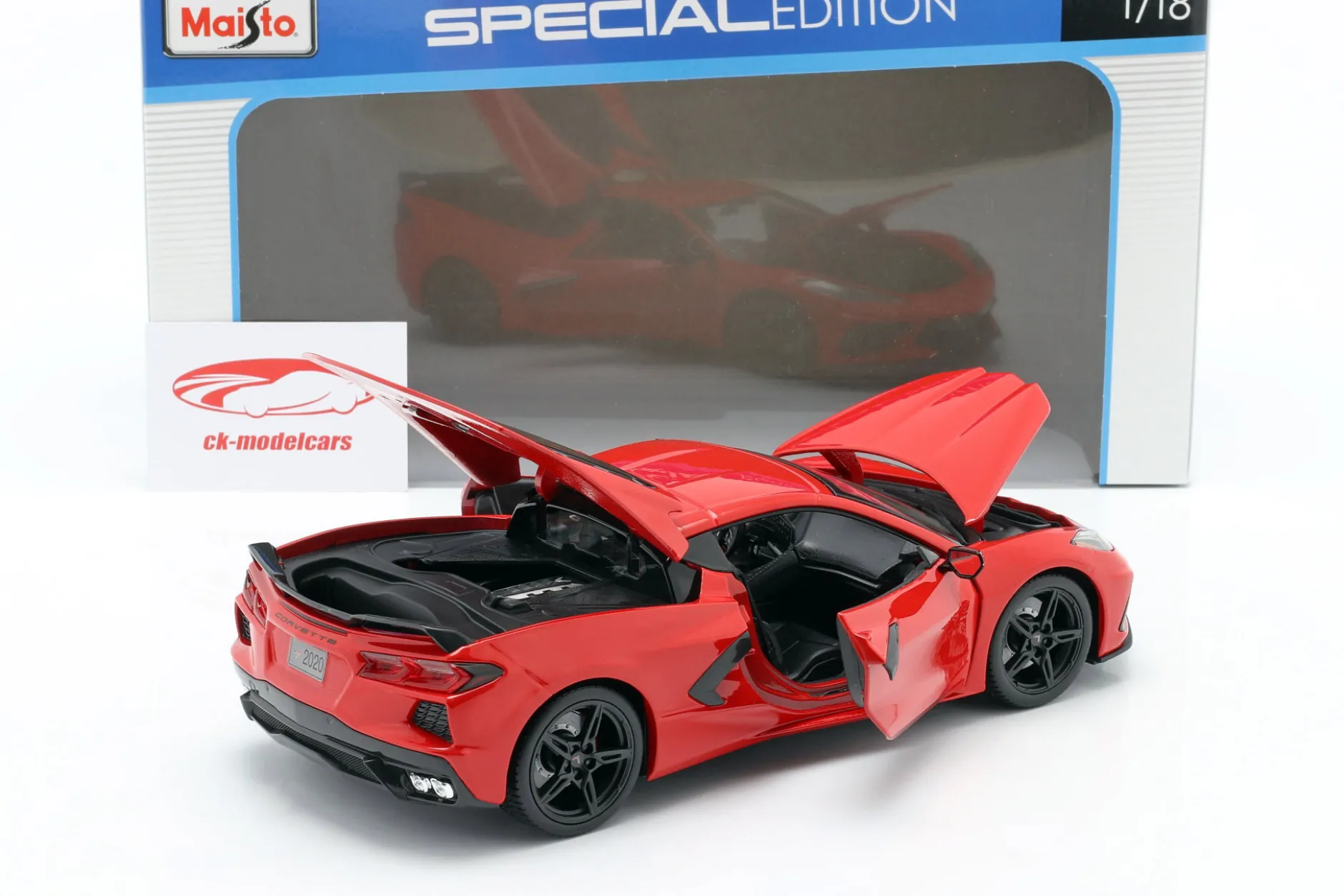 Chevrolet Corvette C8 Stingray Baujahr 2020 rot 1:18 Maisto
