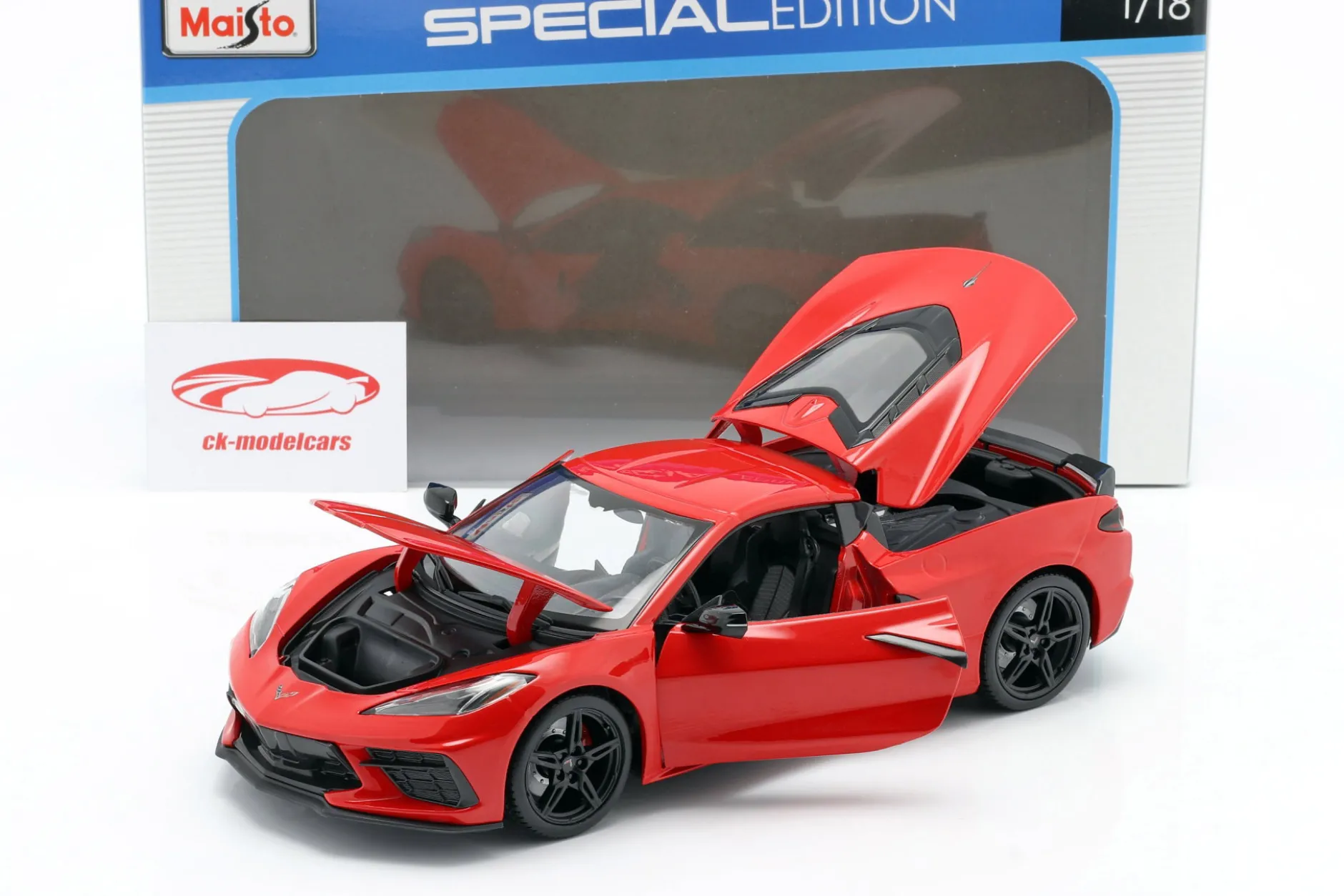 Chevrolet Corvette C8 Stingray Baujahr 2020 rot 1:18 Maisto