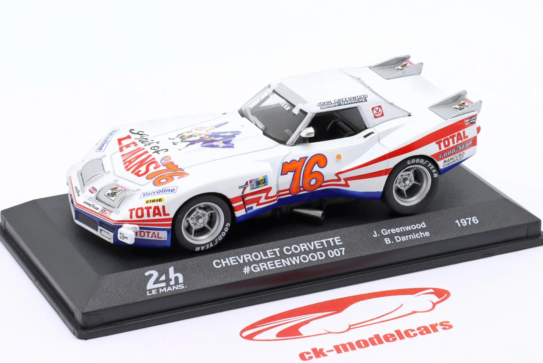 Chevrolet Corvette #76 24h LeMans 1976 Greenwood, Darniche 1:43 Altaya