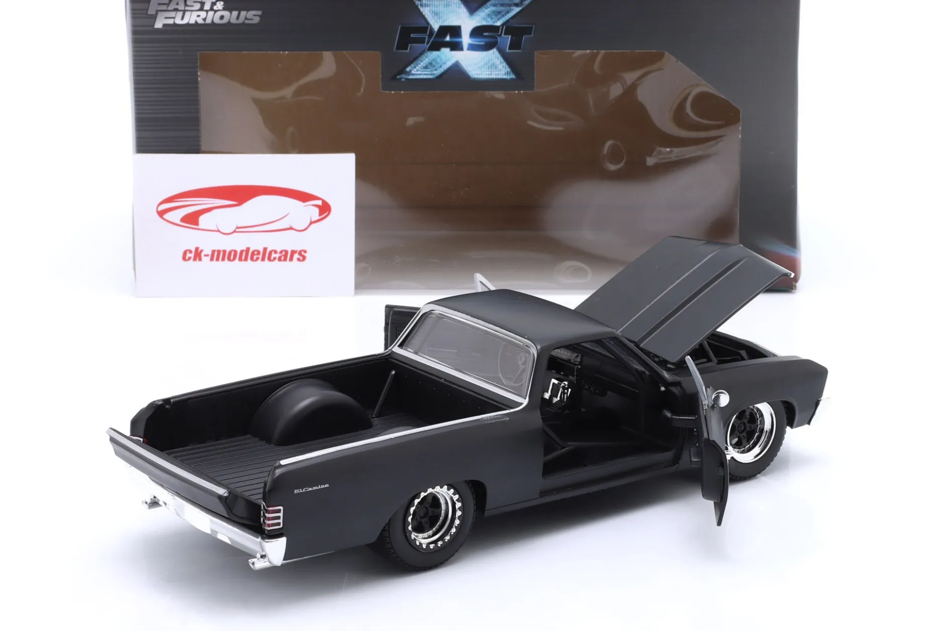 Chevrolet El Camino 1967 Fast X (Fast & Furious 10) 1:24 mattschwarz Jada Toys