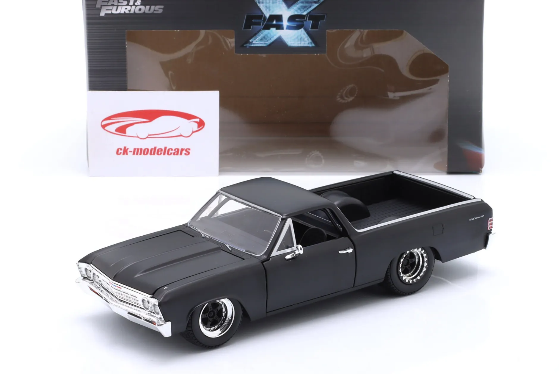 Chevrolet El Camino 1967 Fast X (Fast & Furious 10) 1:24 mattschwarz Jada Toys