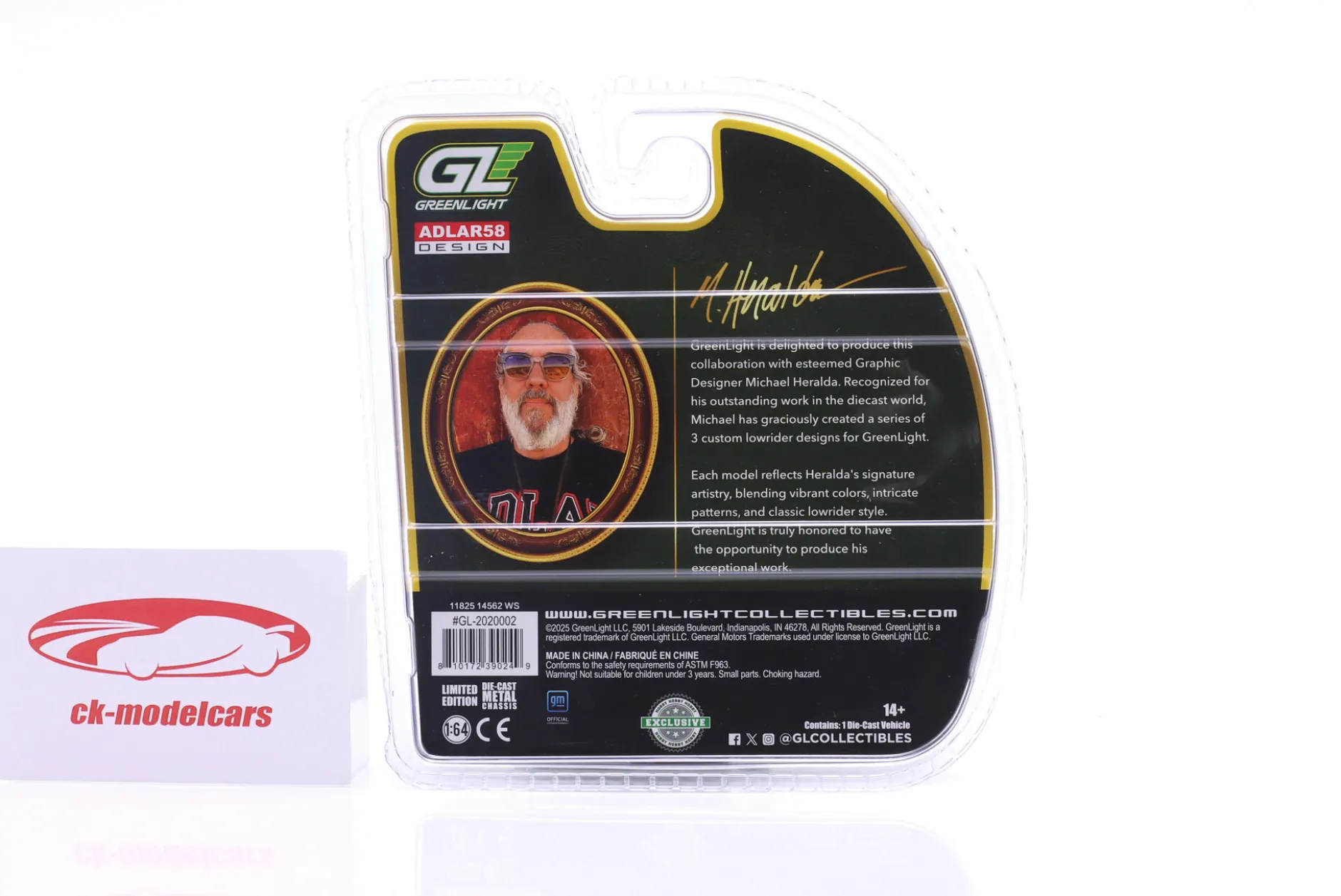 Chevrolet Monte Carlo Lowrider 1970 Michael Heralda grün / gelb 1:64 Greenlight
