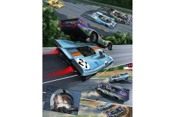 Comic-Set: Steve McQueen in LeMans + Und Steve McQueen erschuf LeMans / von Sandro Garbo