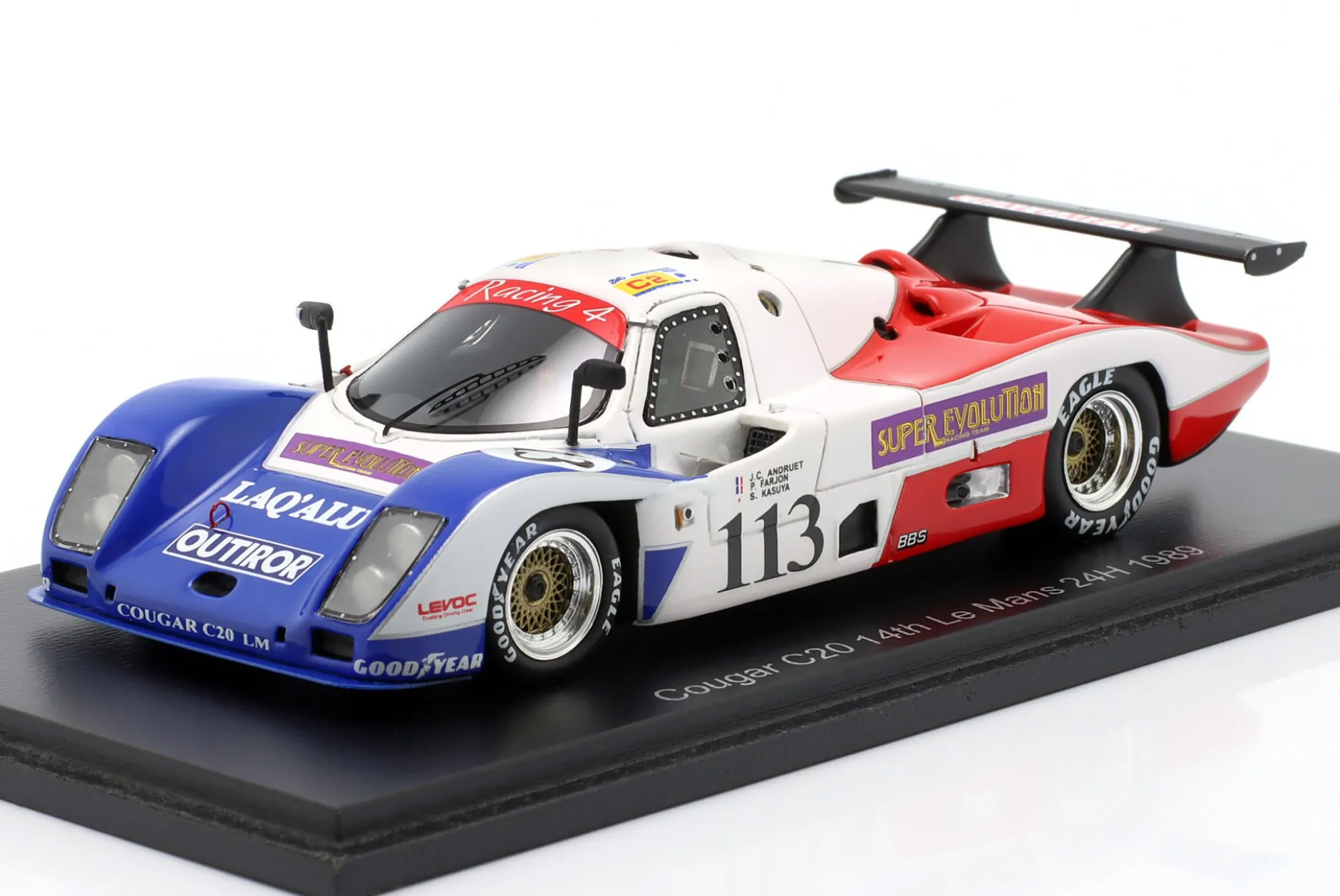 Cougar C20 #113 Sieger C2 24h Le Mans 1989 Courage Compétition 1:43 Spark