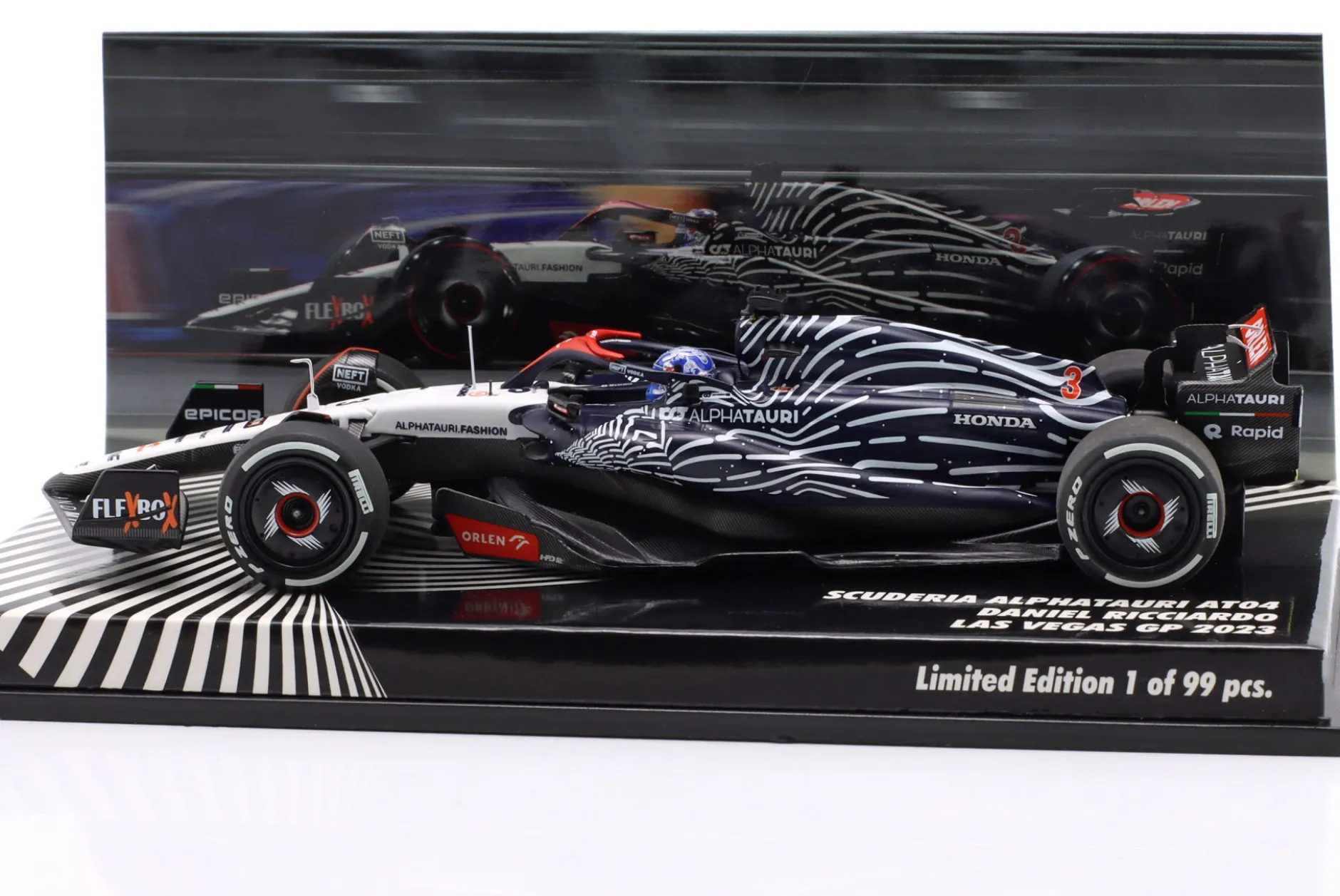 Daniel Ricciardo Alpha Tauri AT04 #3 Las Vegas GP Formel 1 2023 1:43 Minichamps