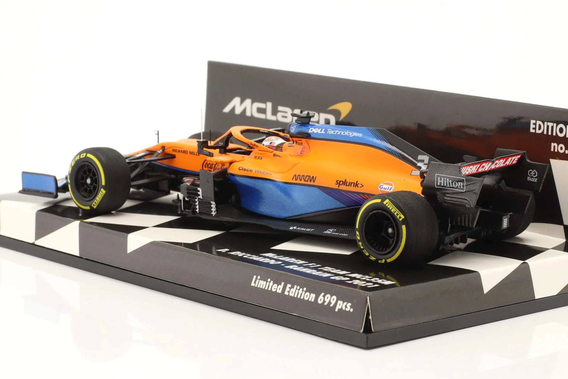 Daniel Ricciardo McLaren MCL35M #3 7th Bahrain GP Formel 1 2021 1:43 Minichamps