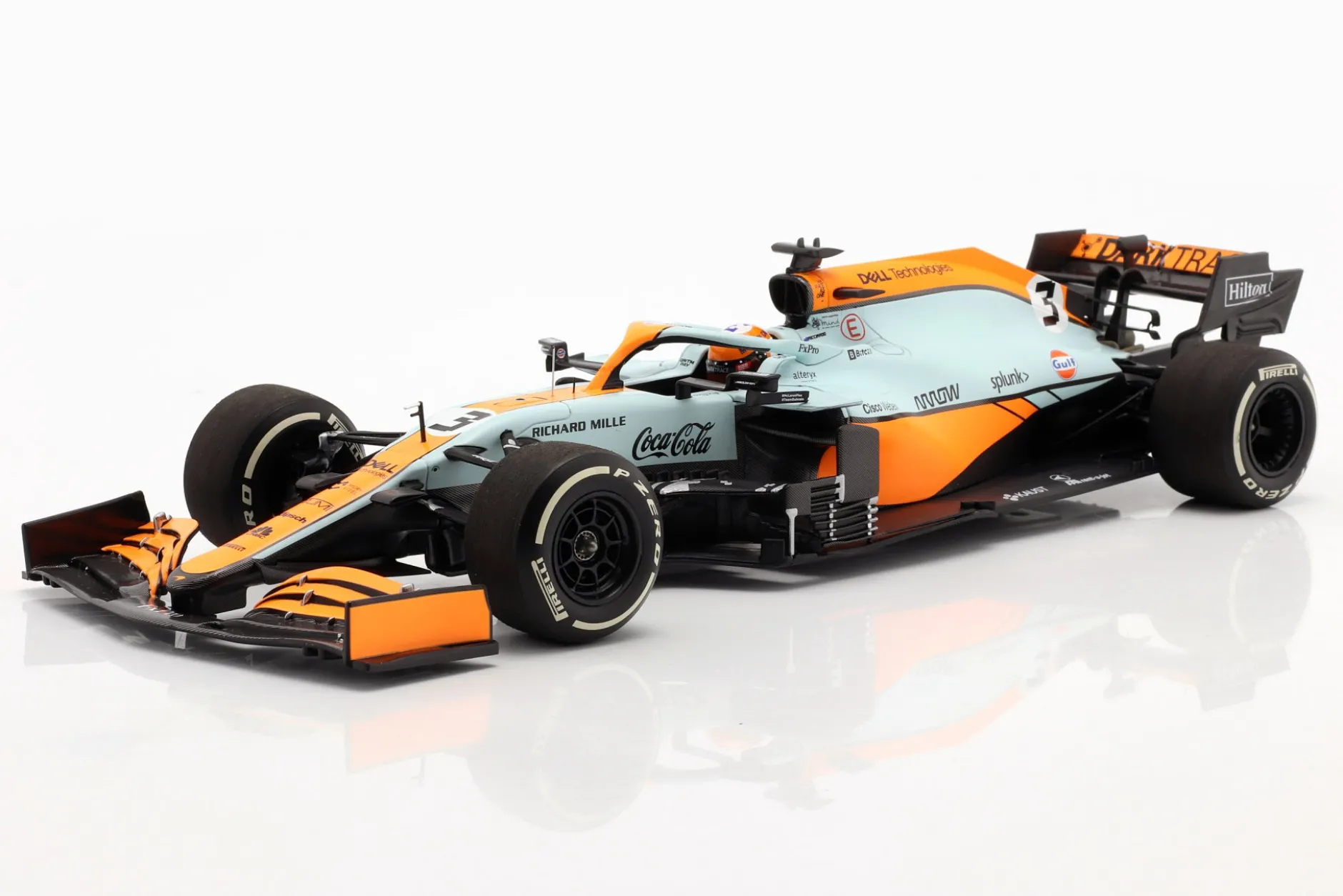 Daniel Ricciardo McLaren MCL35M #3 Monaco GP Formel 1 2021 1:18 Minichamps
