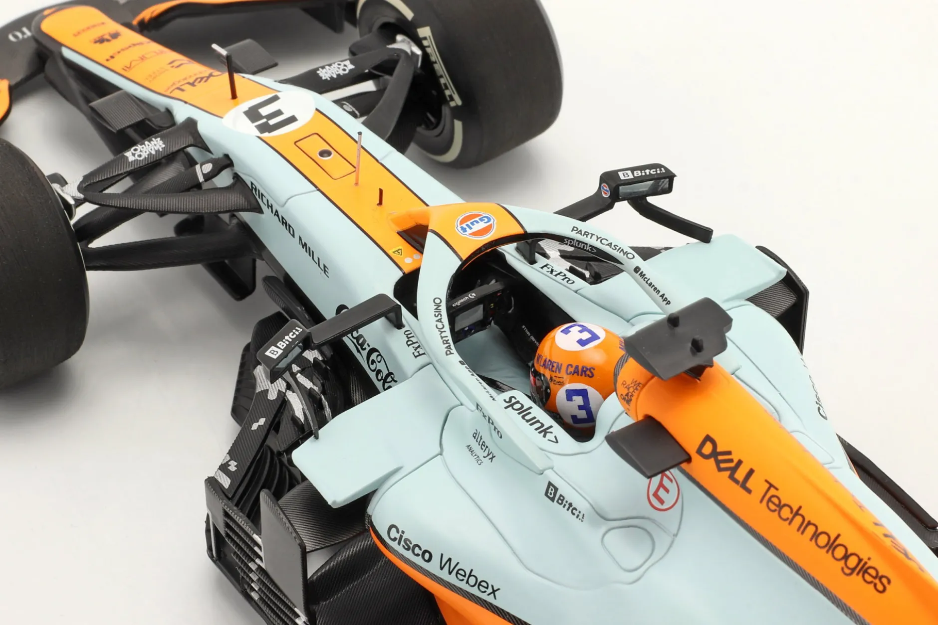 Daniel Ricciardo McLaren MCL35M #3 Monaco GP Formel 1 2021 1:18 Minichamps