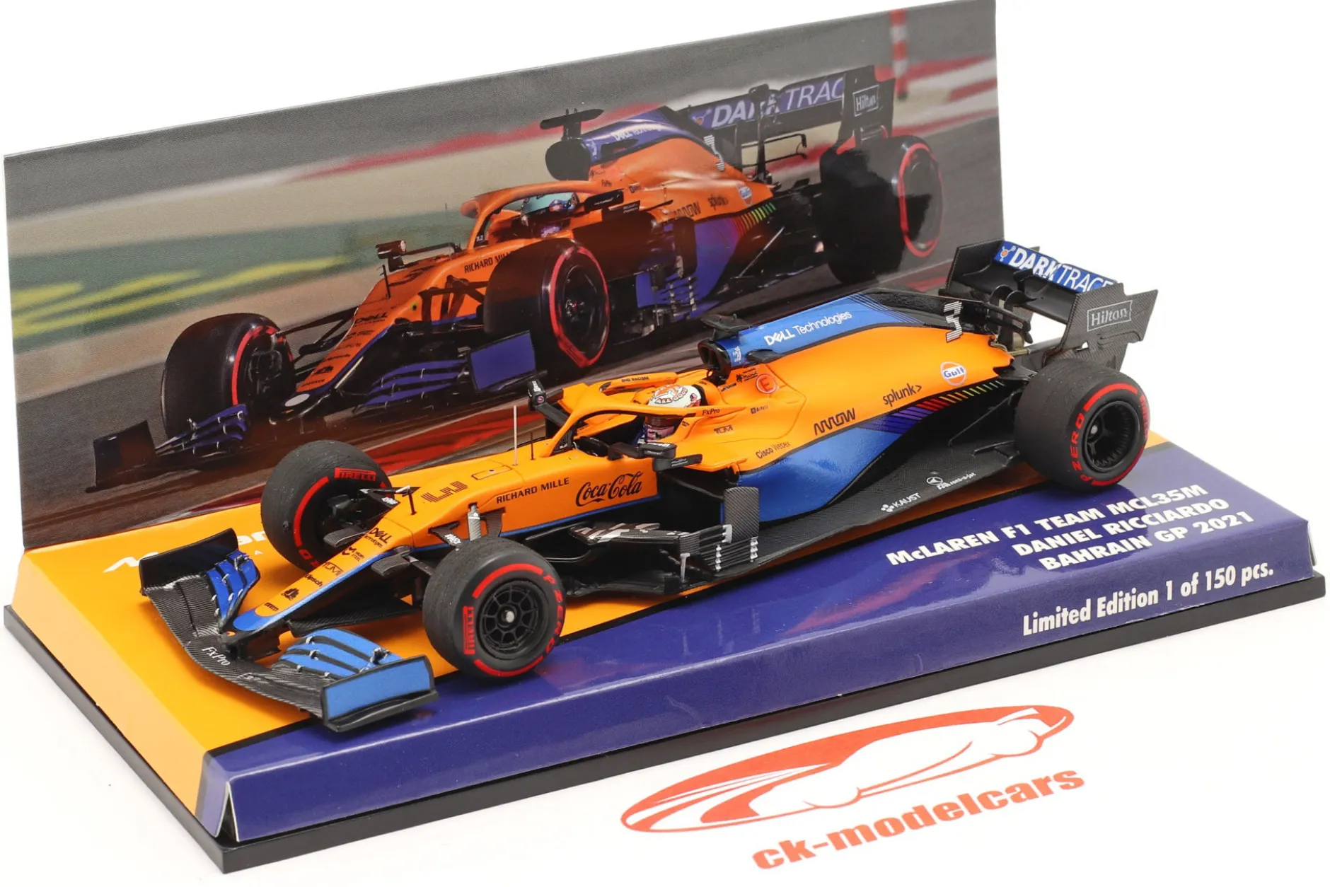 Daniel Ricciardo McLaren MCL35M #3 7th Bahrain GP Formel 1 2021 1:43 Minichamps
