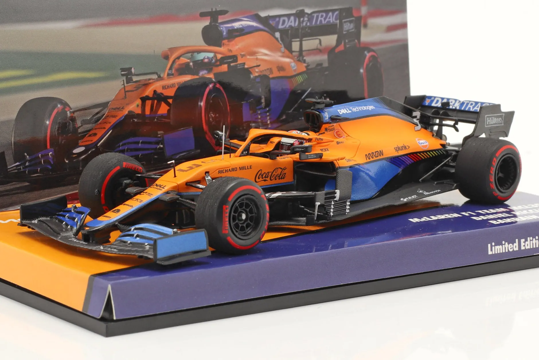 Daniel Ricciardo McLaren MCL35M #3 7th Bahrain GP Formel 1 2021 1:43 Minichamps