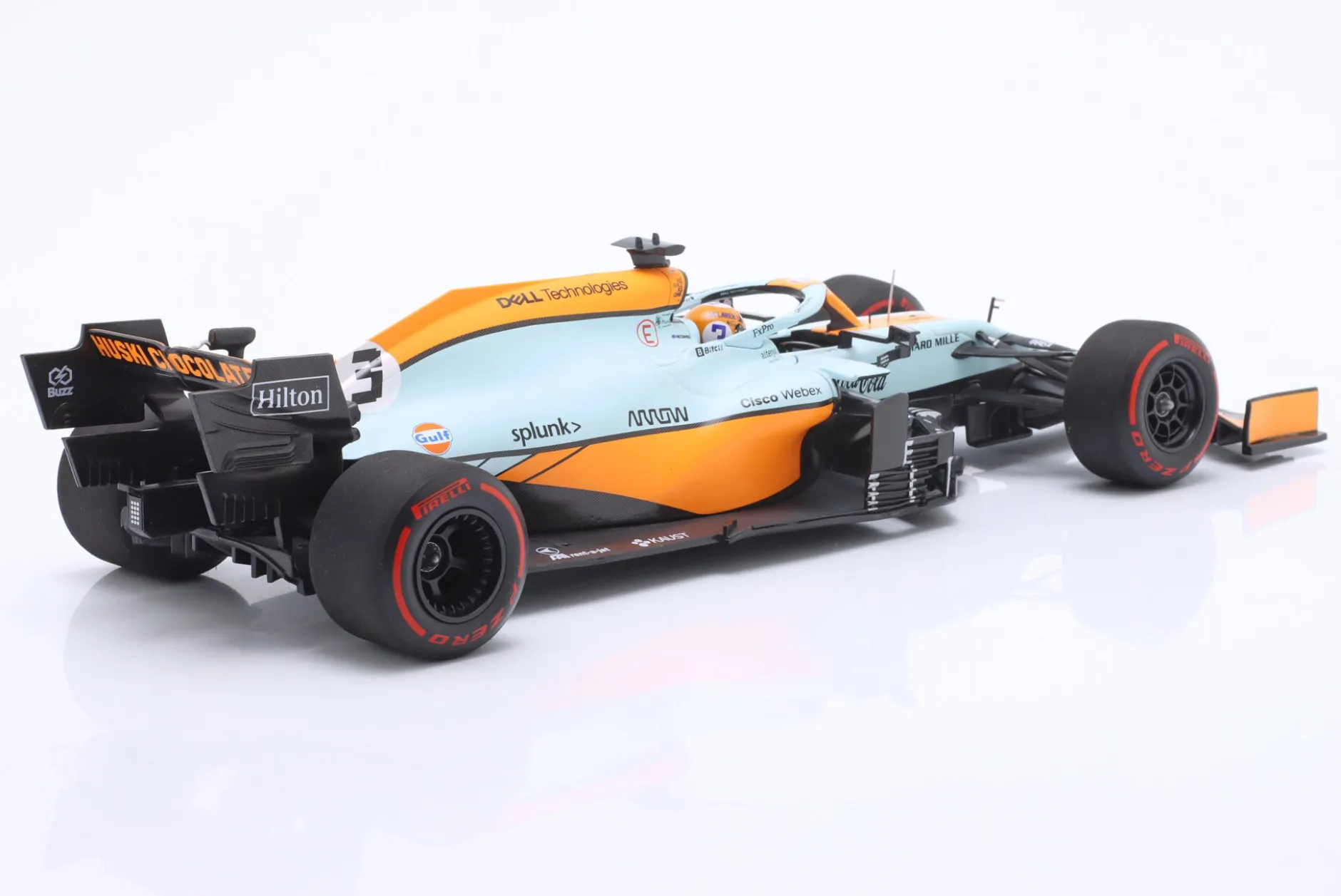 Daniel Ricciardo McLaren MCL35M Gulf #3 Monaco GP Formel 1 2021 1:18 Minichamps