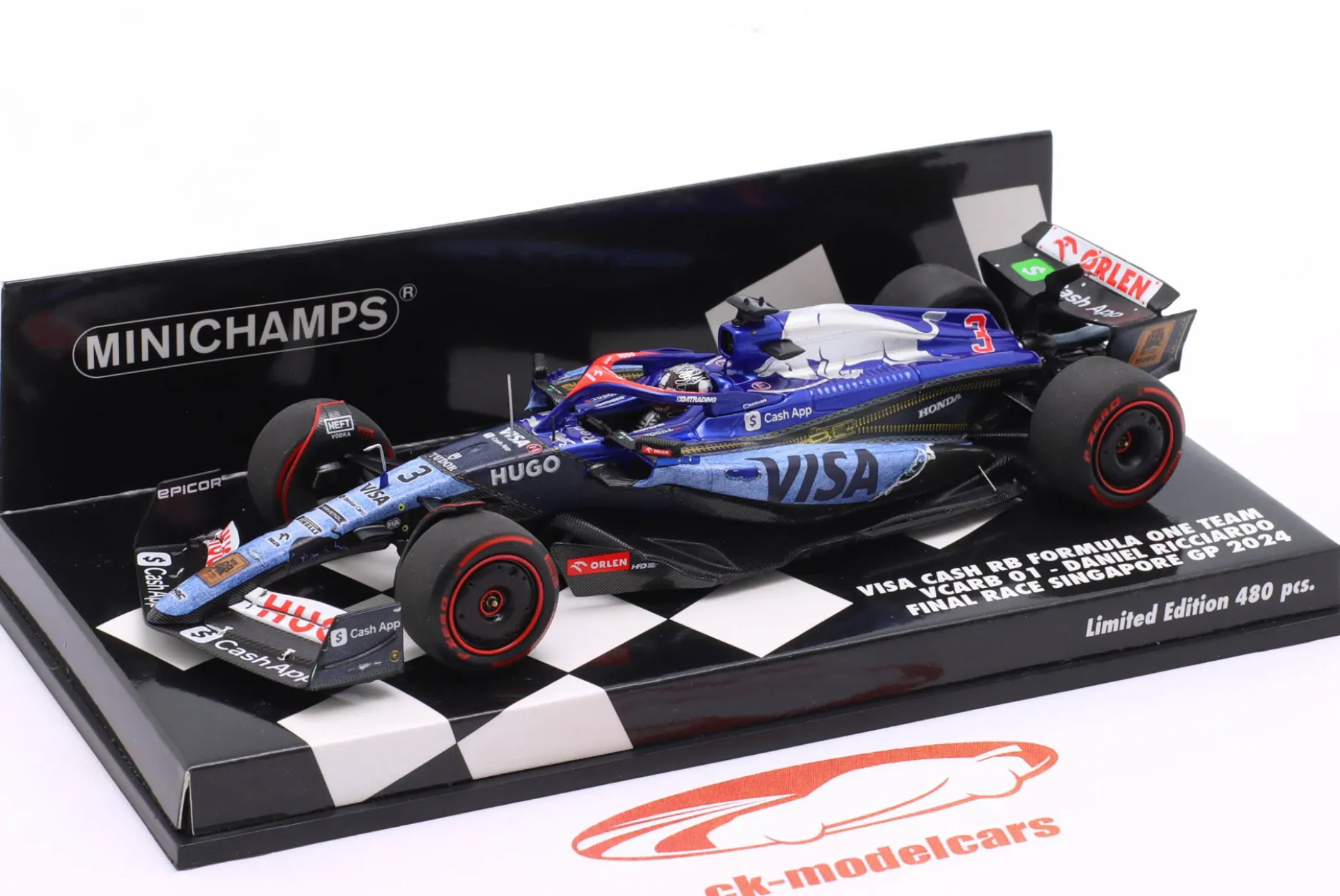 Daniel Ricciardo RB VCARB 01 #3 Singapur GP Formel 1 2024 1:43 Minichamps