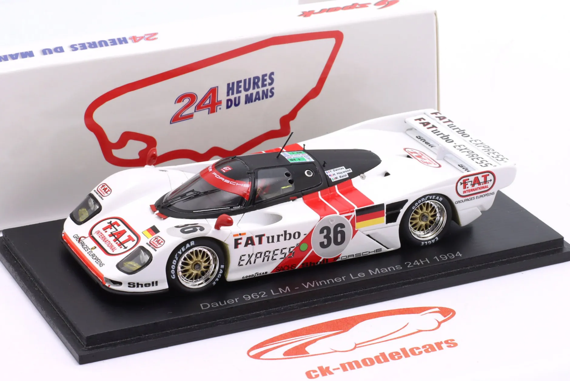 Dauer Porsche 962 #36 Sieger 24h LeMans 1994 Baldi, Dalmas Haywood 1:43 Spark