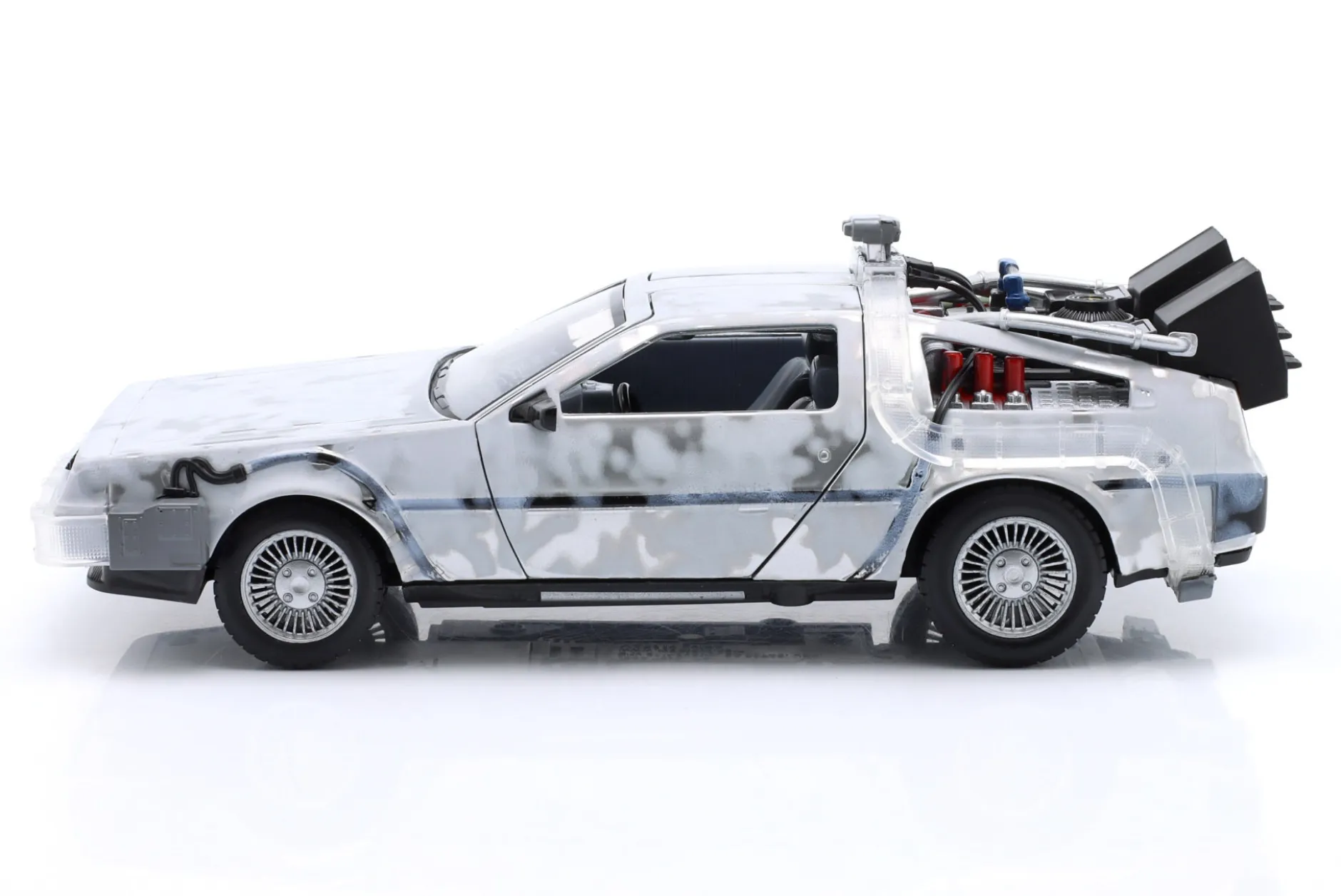 DeLorean Time Machine Frost Edition Back to the Future silbergrau 1:24 Jada Toys