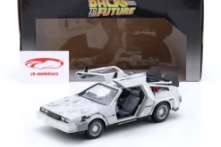 DeLorean Time Machine Frost Edition Back to the Future silbergrau 1:24 Jada Toys